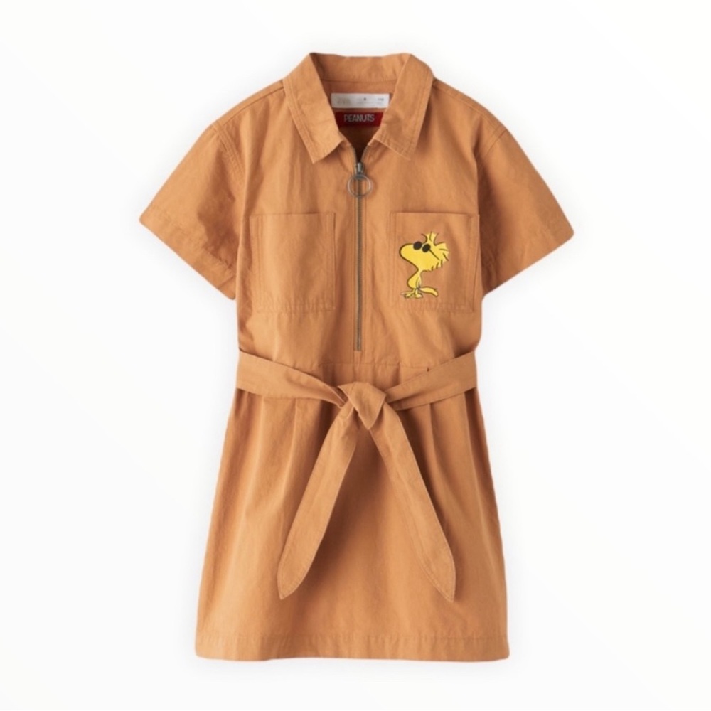 ZARA Girls Cotton Snoopy Dress sz 8